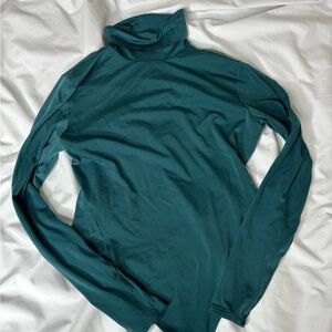 Lululemon Wundermost Ultra-Soft Nulu Turtleneck Bodysuit Storm Teal